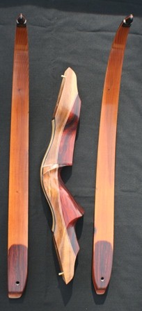 Cocobolo/myrtle riser with yew limbs