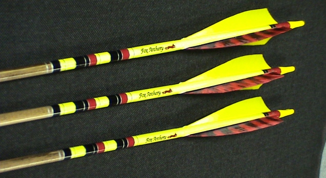 Fox Signature Cedar arrows (Yellow)